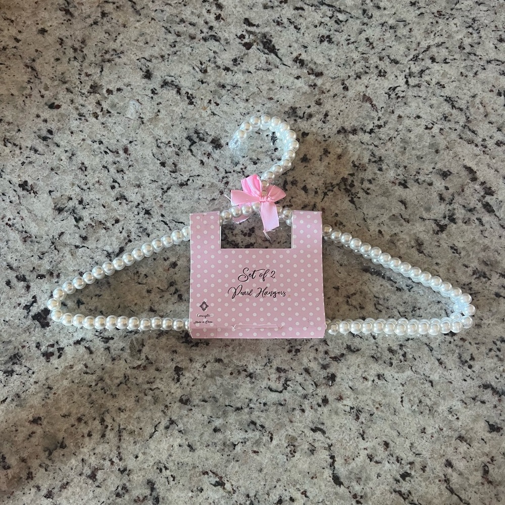 Pearl Beaded Coat Hangers (Set of 2)